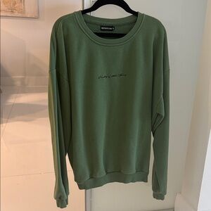 PrettyLittleThing Olive Green Crew Neck Sweatshirt